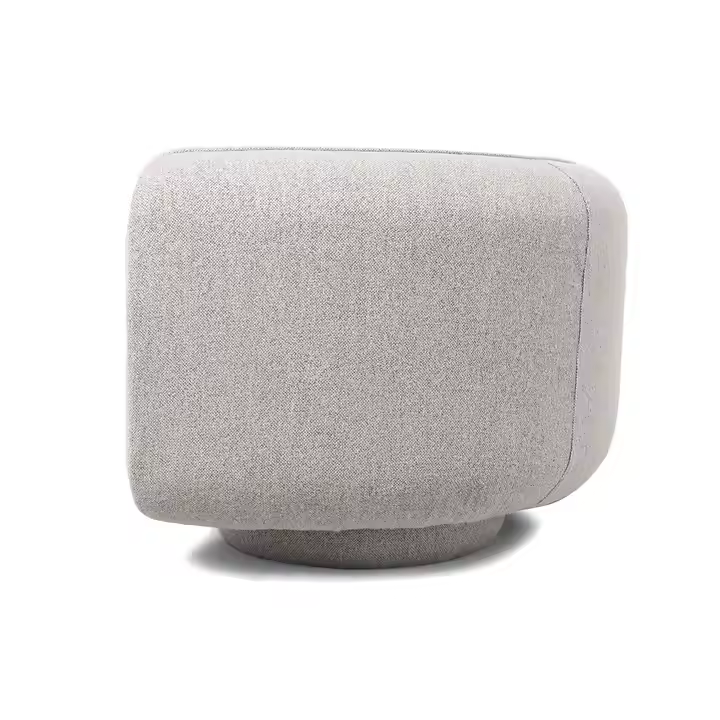 Nordic Tufted Velvet Convertible Sofa – Semicircular 3-Seater with Wooden Legs - Image 4