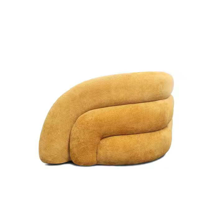 High-Quality Luxury Modern Chesterfield Fabric Sofa – 3-Seater (Yellow) - Image 5