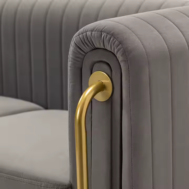 2-Seater Fabric Sofa Set Filled with Sponge Upholstered with Comfortable Material Sofa Set - Image 3