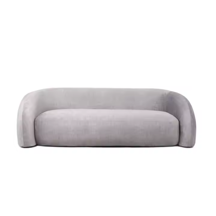 High-Quality Luxury Modern Chesterfield Fabric Sofa – 3-Seater (Light Grey) - Image 3