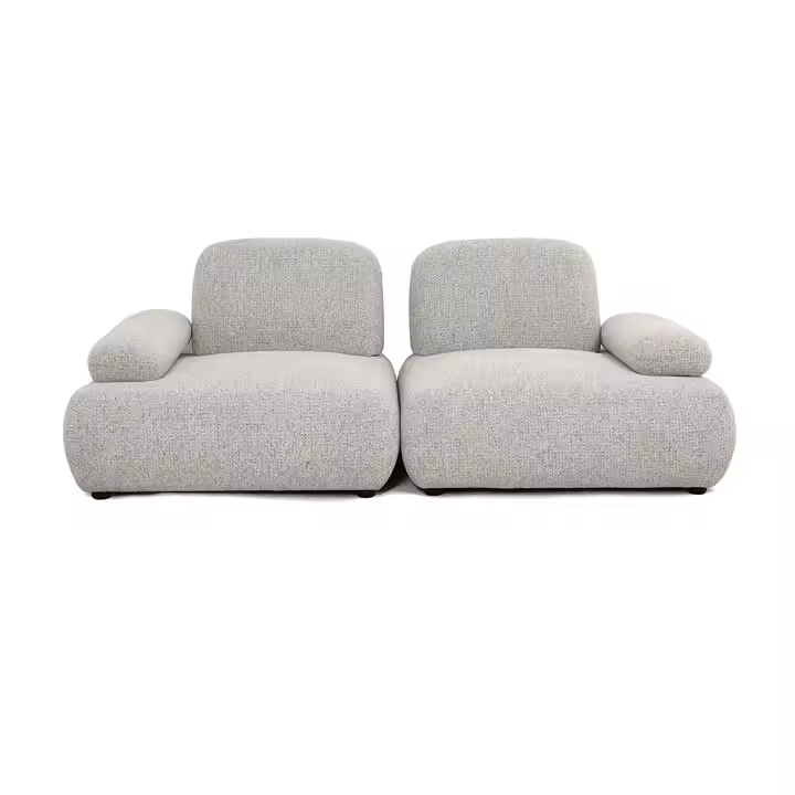 Modern Tufted Modular L-Shape Curved Sectional Sofa Set – Villa-Style Lounge Comfort - Image 6